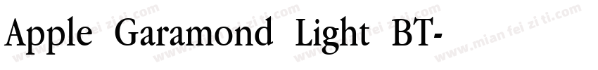 Apple Garamond Light BT字体转换